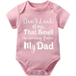 Romper - dont look at me - Roze - 3 tot 6 mnd