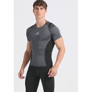 Compressieshirt voor heren - Korte Mouwen, Sneldrogend T-shirt voor Hardlopen
