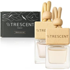 Trescent Auto Parfum Set 'Bella & Flowerbom' | Autoparfum 2x10 ml | Auto Geurtje Vrouwen | Tot 10 weken geurbeleving per flesje