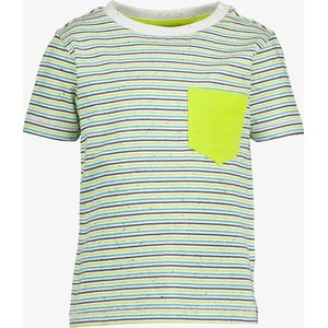 Unsigned jongens T-shirt gestreept - Wit - Maat 110/116