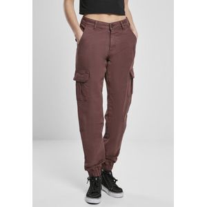 Urban Classics Cargobroek -Taille, 31 inch- High Waist Bordeaux rood