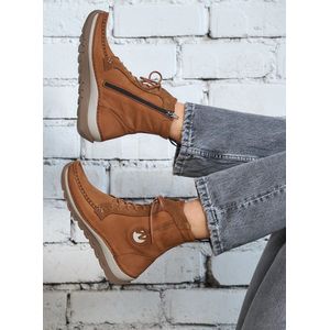 Wolky Hoge veterschoenen Ocean cognac nubuck