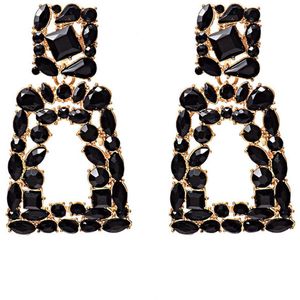 Capri Color Oorbellen - Zwart | Oorhangers | 6,5 x 3,5 cm | Fashion Favorite
