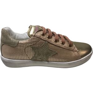 Naturino - Annie - Mt 23- veter/rits gouden ster lederen sneakers - roze