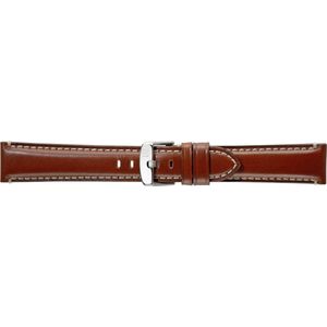 Morellato horlogeband Giorgione X4272B12041CR24 / PMX041GIORGI24 Glad leder Bruin 24mm + wit stiksel