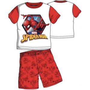 Spiderman pyjama - wit - rood - maat 98 / 3 jaar