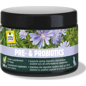 VITALstyle Pre- & Probiotics - Honden Supplementen - Darmflora In Balans - Met Prebiotica & Probiotica - Poeder - 200 g
