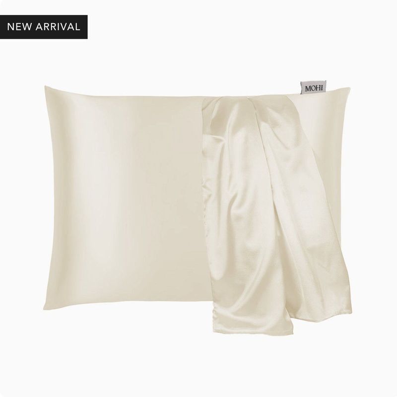 MOHI - Satin Pillow Case - Off White - Kussensloop - 60 x 70 cm