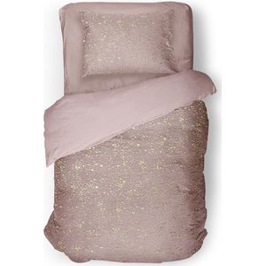Eleganzzz Dekbedovertrek Foil Velvet - Pink - Dekbedovertrek 140x200/220cm - 100% Velvet - Eenpersoons dekbedovertrekken