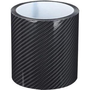 Bumperbescherming - Zelfklevende koolstofvezel anti-kras stickerband - Zwart - Waterdicht - 10 cm x 3 m .