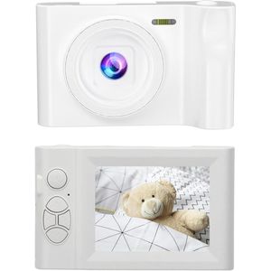 Digitale Camera voor Kinderen – 2.8 inch HD 1080P Videocamera met 8x digitale zoom, 20MP compacte vlagcamera voor tieners en beginners (Wit)