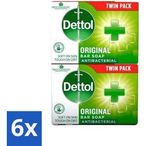 Dettol - Zeeptablet - Origineel - Antibacterieel - 2x 100g Zeeptabletten - Voordeelverpakking - 6 stuks