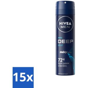 NIVEA MEN - Deospray - Deep Beat - 150 ml - Bulkverpakking - 15 stuks