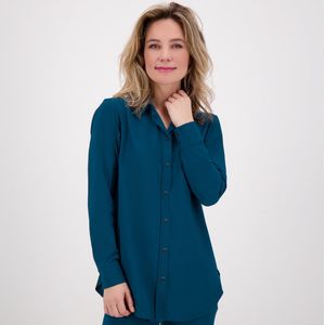 Blauwe Blouse van Je m'appelle - Dames - Travelstof - Maat 38 - 1 maat beschikbaar