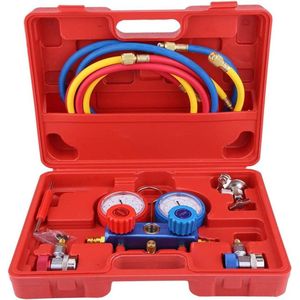A/C Koudemiddel Manometer Set - Koudemiddel Manometer met Slang en Haak - Airconditioning Gereedschap voor Automotive Testen