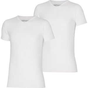 Apollo bamboo t-shirts - maat S - 2-pack heren t-shirts - wit