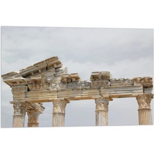 Vlag - Tempel van Apollon in Delphi, Turkije - 75x50 cm Foto op Polyester Vlag