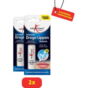 Lucovitaal Extreem Droge Lippen Balsem - 2 x 5 gram Voordeelverpakking