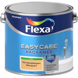 Flexa Easycare Muurverf - Badkamer - Mat - Mengkleur - Vol Goudsbloem - 2,5 liter