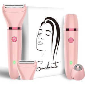 Sansbeauté - 2-in-1 Ladyshave - Elektrisch Scheerapparaat - Pink Edition - Voor Gezicht en Lichaam
