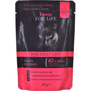 FITMIN For Life Cat Pouch Adult rundvlees - 85g