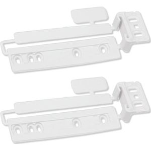 Deurgeleider set (sleepgeleider) -set a 2 stuks - | Geleiders tussen koelkast en keukendeur | Geschikt voor veel bekende merken waaronder AEG, Electrolux, IKEA, Whirlpool, Zanussi e.a. | Alternatief voor 4055372405 | Multaparts® huismerk