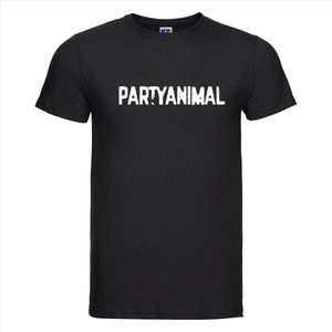 T-shirt Partyanimal | Festival | Zwart | Maat XXXL