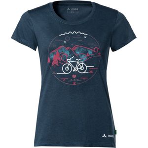 Vaude Bike Cyclist V T-shirt Met Korte Mouwen Blauw 38 Vrouw