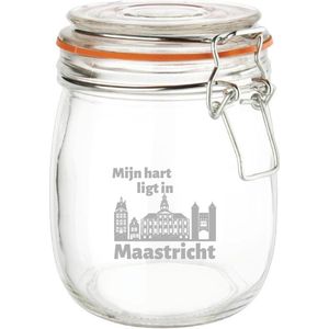 Gegraveerde Weckpot 0.75 ltr. Maastricht