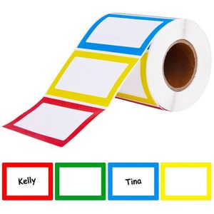 1 rol met 150 etiketstickers - stickers - etiketten - Label Blanco Stickers Gekleurd - Voor Bakjes Dozen Zakjes - 5.8*8.8cm - zelfklevende huishoudetiketten - papier