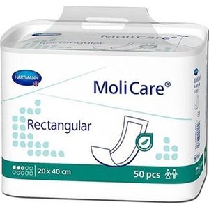 Hartmann - Molicare - Rectangular - 20 x 40 cm - Absorberend Kompres - Pak van 50