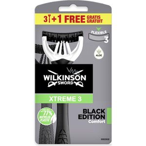 Wilkinson Sword - Xtreme3 Black Edition 3+1 - Wegwerpscheermesjes