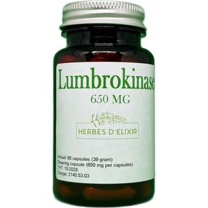 Herbes D'elixir Lumbrokinase capsules - 650mg - 60 capsules - enzymen
