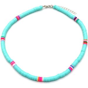 Ketting Surf Beads - Verstelbaar 37-42 cm - Blauw