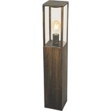 QAZQA charlois - Industriele Staande Buitenlamp | Staande Lamp voor buiten - 1 lichts - H 80 cm - Goud/messing - Industrieel - Buitenverlichting