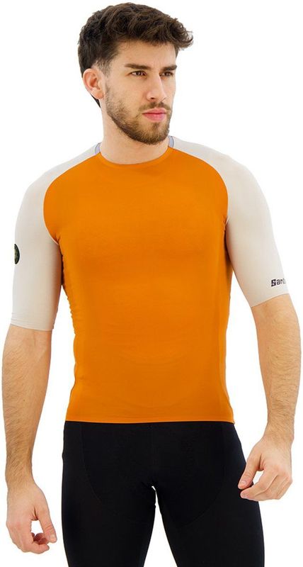 Santini Pelle Stelth Fir Slip-On Jersey Fietsshirt (oranje)