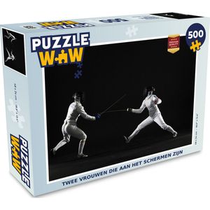 Puzzel Twee vrouwen die aan het schermen zijn - Legpuzzel - Puzzel 500 stukjes