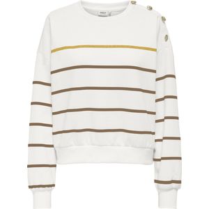 Only - Onluma O-neck Stripes Cs Swt - Cloud Dancer - Dames Trui