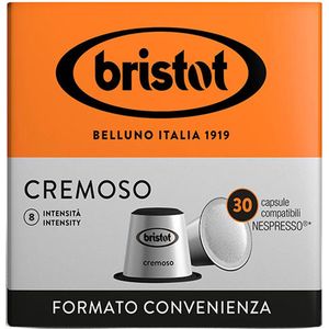 Bristot Cremoso Koffie Capsules - Biologisch afbreekbaar - Nespesso© Compatible - 30 stuks