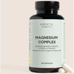 Nordic Oil© - Magnesiumcomplex - 120 Vegan Capsules - 40 dagelijkse dosis