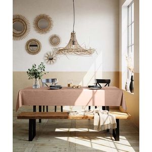 Mistral Home Tafelkleed - 150x250 cm - Gerecycleerd tafellaken - Duurzaam - Katoen linnen - Terracotta