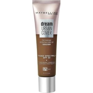 Maybelline Dream Urban Cover Foundation - SPF 50 - 375 Java - Donkere huidskleur - 30 ml