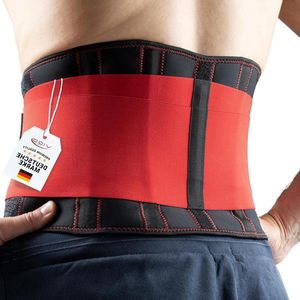 Ademende Rugbandage - Zwart - Medische Niergordel - Individueel Verstelbaar - Anti-holle Kruis Rug Support