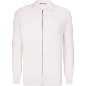 Felix Hardy Vest Met Rits - Cardigan - 100% Katoen Heren Ecru - 2Xl