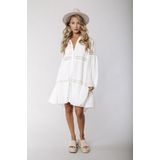 Colourful Rebel - Jalie Tape Mini Shirt Jurk - A-lijn - Katoen