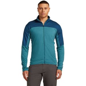 Icebreaker Merino Blend 300 Realfleece™ Descender Sweatshirt Met Rits Blauw S Man