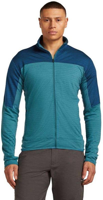 Icebreaker Merino Blend 300 Realfleece™ Descender Sweatshirt Met Rits Blauw S Man