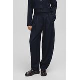 MSCH COPENHAGEN - Bandplooibroek - Donkerblauw - Baggy - Gerecycled Materiaal