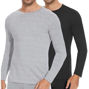 Thermisch Ondergoed Heren - Lange Mouwen Fleece Thermoshirt - Warm Functioneel Ondergoed