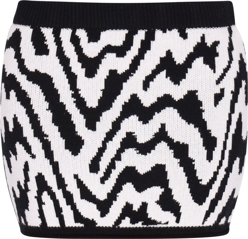 myMo - ROCKS - Rok - Zwart/Wit - Dierenprint - Kort